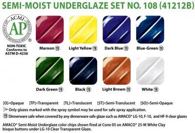 Semi-Moist Underglaze Set #108 - SET108